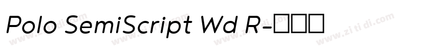 Polo SemiScript Wd R字体转换